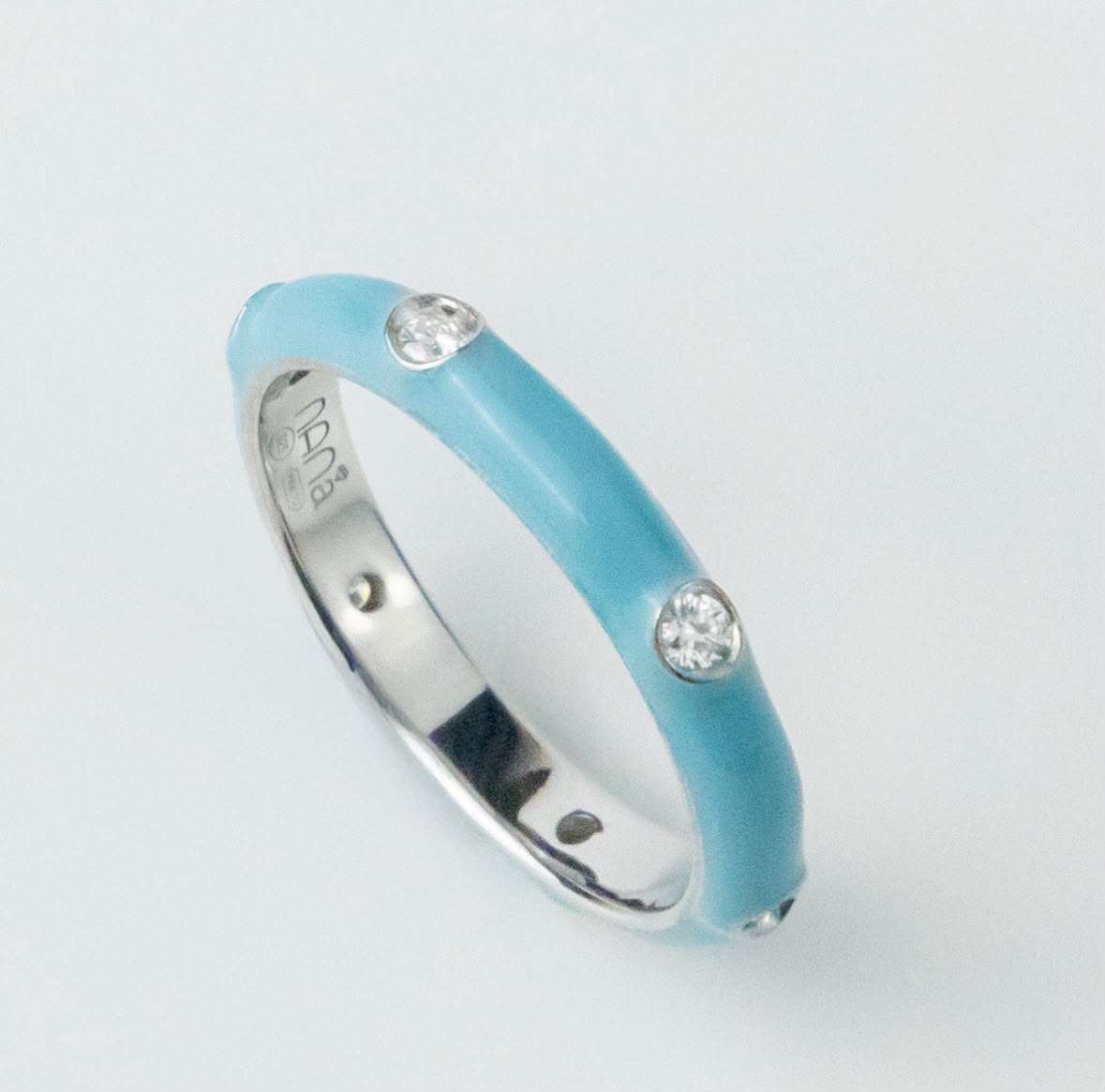 Nuvola, argento e smalto blu